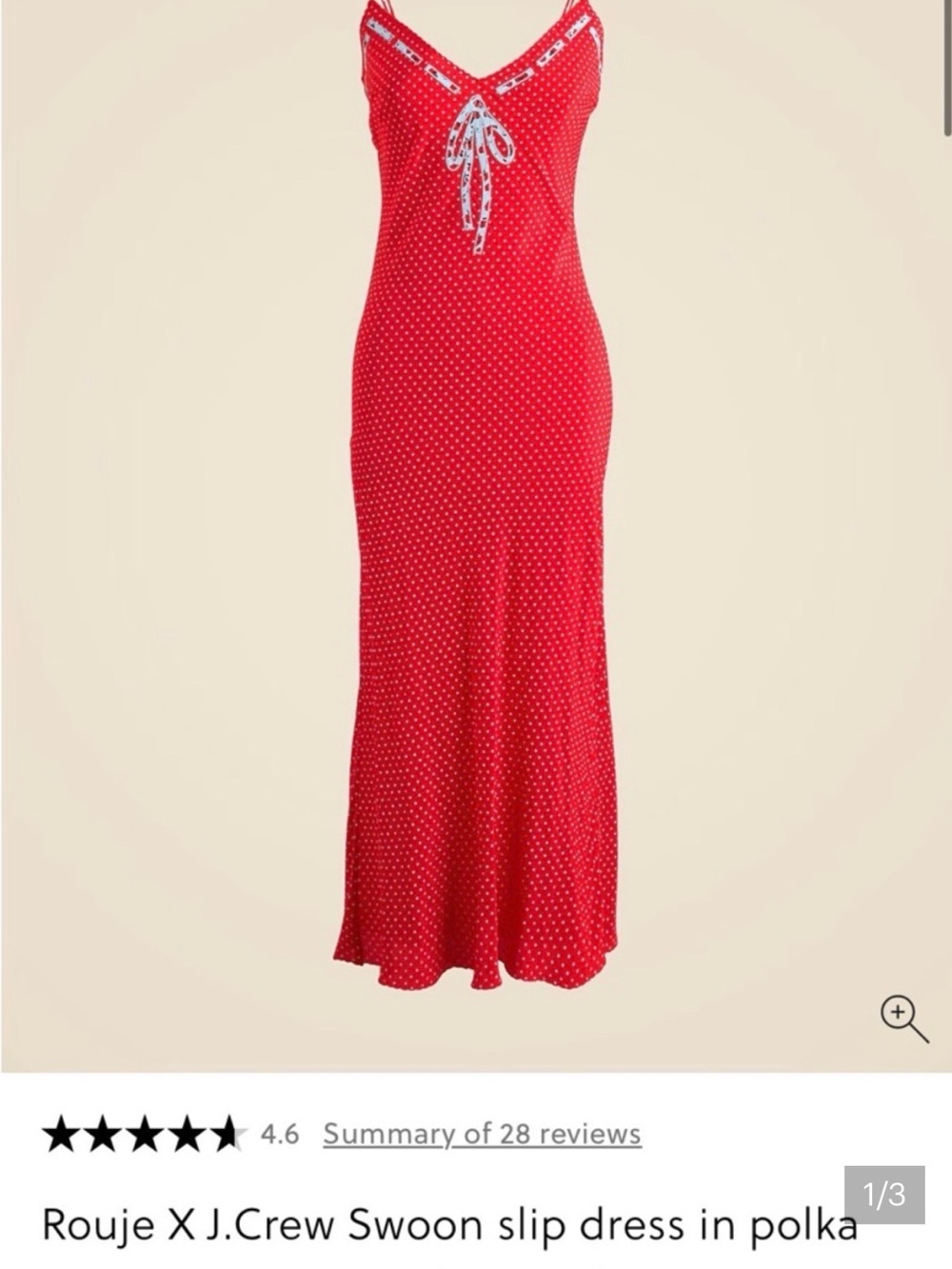 Rouje j.crew red polka dot dress - sold out